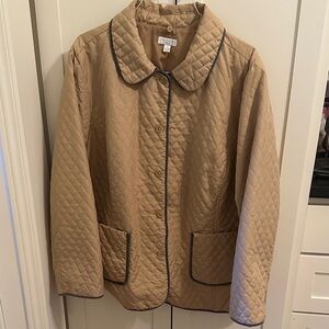 Charter Club Beige Quilted Puffer Quilted Jacket 3X